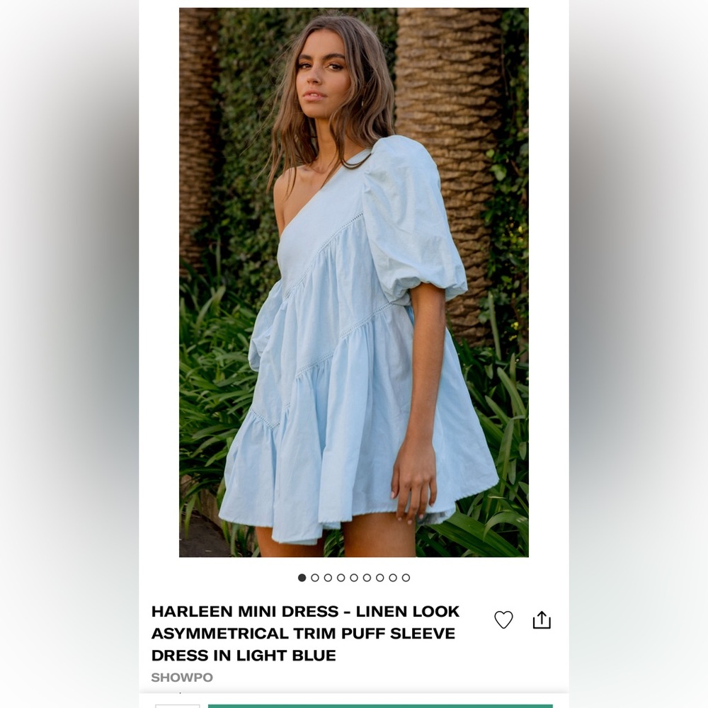 COPY - Showpo Harleen Mini Dress in Light Blue